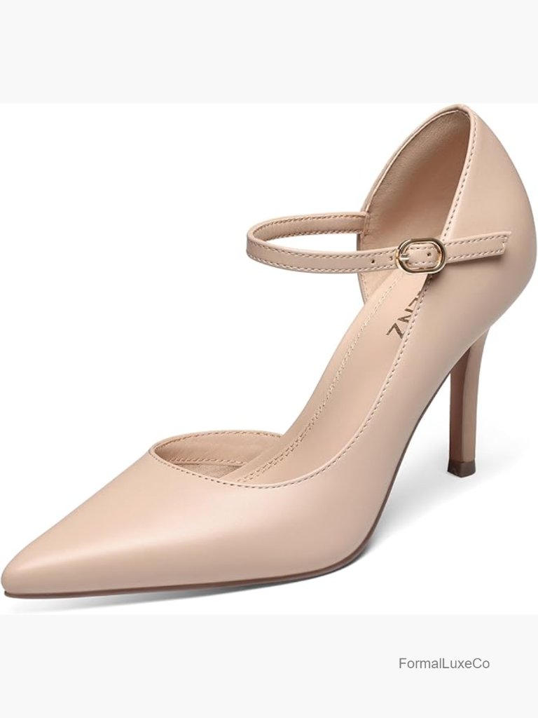 Strappy Stiletto Pumps - 3.5 Inch Heels, Formal Dress Wedding Shoes